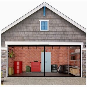 Magnetic garage door, screen